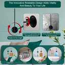 New 6.6-Inch Multifunctional Tumbler Lid Organizer, Cup Lid Holder, Glass Lid Hooks, Rotate at Any Angle, Also Can Be Used as a Hat Rack, Baseball Cap Wall Hanging (Square 2 Pcs)