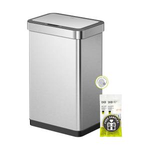 EKO 13.2 Gallon Touchless Motion Sensor Kitchen Trash Can, Stainless Steel