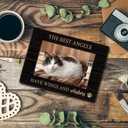 Pet Memorial 4x6 Picture Frame, Dog Cat Bereavement Remembrance Gifts, Sympathy Gifts for Loss of Pet Dog Cat, the Best Angels Have Wings and Whiskers Picture Photo Frames for Desk Decor