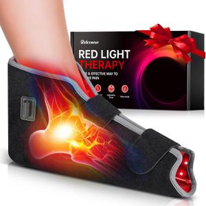 Red Light Therapy for Foot Ankle FSA/HSA Eligible, 660nm & 850nm Wavelength Near Infrared Therapy Wrap for Feet with Timer for Joint Comfort (Black)