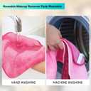 Makeup Remover Face Cleansing Cloth - Chemical-free Microfiber Reusable Facial Clean Towel, Remove Makeup Instantly with Only Water (7 PCS) (Week Pack - 7 Colors)