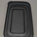 8-Piece Deep Glass Baking Dish Set with Plastic lids,Rectangular Glass Bakeware Set with Lids, Baking Pans for Lasagna, Leftovers, Cooking, Kitchen, Freezer-to-Oven and Dishwasher, Gray