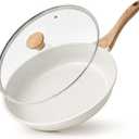 SENSARTE Nonstick Ceramic Frying Pan Skillet with Lid, 11 Inch Omelet Pan, Healthy Non Toxic Chefs Pan, Induction Compatible Egg Pan with Heat Resistant Handle, Free of Intentionally Added PFAS/PTFE