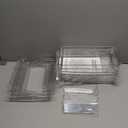 2 Set, 2 Tier Clear Organizer with Dividers for Cabinet, Shlef, Counter - MultiUse Slide-Out Storage Container - Kitchen, Pantry, Medicine Cupboard Bins, Bathroom, Vanity Makeup, Under Sink Organizing