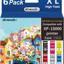 Compatible High-Yield Ink Cartridges (6-Pack) Replacement for 312XL 314XL Ink Cartridge for Photo XP-15000 Printer(1 Black,1 Cyan,1 Magenta,1 Yellow,1 Red,1 Gray)