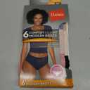 Hanes Women's Microfiber Stretch Underwear Pack, Comfort Flex Fit Brief Bikini or Thong Panties, 6-Pack, XL