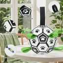 Dog Toys Balls, Dog Soccer Ball with Straps, Dog Birthday Gifts, Durable Balls for Small Medium Pet, Puppy Outdoor Toy, Pet Training Soccer Ball, World Cup Soccer (7.25 Inch)