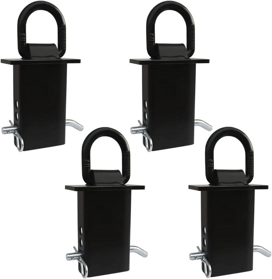 4PCS 16200lbs Trailer Stake Pocket D Ring Tie Downs Fit for Flated Trucks and Trailers with Standard 2" x 4" Stake Pockets