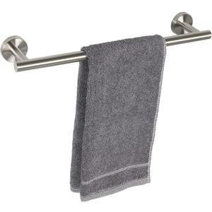 TocTen Bath Towel Bar - Thicken SUS304 Stainless Steel Bathroom Towel Holder, Towel Rod for Bathroom Heavy Duty Wall Mounted Towel Rack Hanger (16IN, Brushed Nickel)
