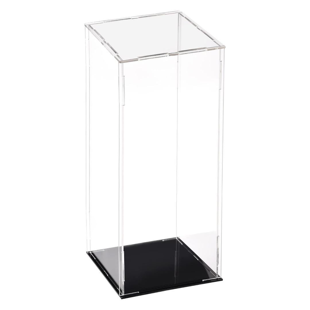 uxcell Acrylic Clear Display Case Box Dustproof Protection Showcase Cube Collectibles Show Box 3.9x3.9x11.8inch