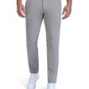 BLUE CHILL Mens Golf Pants Quick Dry with Pockets Light Grey 36W30L (Gray)