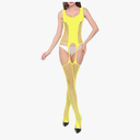 Sexy Mesh Lingerie for Women Jacquard Polka Dot See Through Camisole Vest Erotic Jumpsuit Apparel A