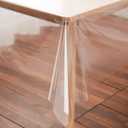 Clear Plastic Tablecloth Protector Rectangle 70x90 inch Waterproof Oilproof Stain Resistant Wipeable Table Cover for Dining Tables