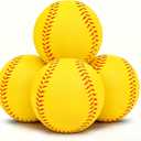 4 Pack Foam Baseballs Practice softballs 9 inch Training Soft Baseballs Batting Hitting Fielding Indoor Outdoor (Yellow)