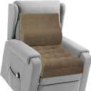 TANYOO Recliner Cushion for Elderly with Lumbar Support Pillow - 20x20x5 Inch Extra Thick Recliner Seat Cushion for Seniors Relief Back Pain and Tailbone Pain from Long Sitting Non-Slip Bottom Brown