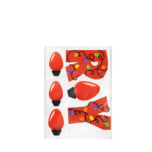 Christmas Bulb Light Window Clings - Winter Car Refrigerator Decorations Stickers for Holiday Xmas Home Kitchen Living Room - Door Window Seasons Decals Pack of 2