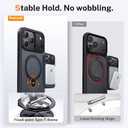 for iPhone 17 Pro Max Case: with 360 Spin Magnetic Stand, Camera Control Button, Fit for MagSafe, Military Drop Protective Slim Phone Cover for 17 ProMax with Ring Kickstand, 6.9", Black