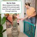 Ingenuity The Doorway 36S Series Custom Collection, Safety Pet & Baby Gate, 30"-36" Wide, 28" Tall, Pressure or Hardware Mounted, Install Wall to Wall in Doorway, Natural Wood Panels Ready for Paint