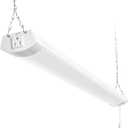 hykolity 4FT 120W LED Shop Light Linkable, 13000lm(400w Equivalent), 5000K Utility Shop Lights for Garages, Workshops, Basements, Hanging or FlushMount, with Power Cord and Pull Chain, ETL