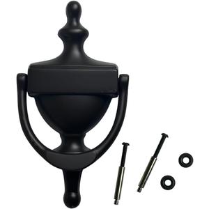 QCAA Solid Brass Door Knocker, 7", US10B ORB Oil Rubbed Bronze, Made in Taiwan, 1 Pack