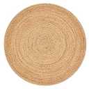 Savi Home Hand Woven Jute Braided Rug, 6' Round - Natural, Reversible Area Rugs for Living Room, Farmhouse, Kitchen, Handcrafted 6 Feet Round Area Rugs - Natural