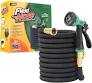 Flexi Hose with 8 Function Nozzle, 50FT - Lightweight Expandable Garden Hose, No-Kink Flexibility, 3/4 Inch Solid Brass Fittings and Double Latex Core 