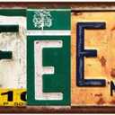 Vintage Coffee Bar Wall Decor Street Signs Bar Metal Tin Signs 16 x 4 Inches