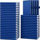 Laumoi 40 Pack Pocket Notebook Journals A6 Mini Hardcover Journal PU Leather Lined Notebooks 3.5 x 5.5 Inch Small College Ruled Notepad with Pen Holder for Writing Office School Supplies (Navy Blue)