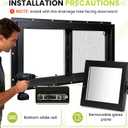 Vinyl Basement Sliding Window 32" x 14" Black