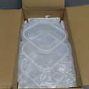 Soup Containers with Lids Glass 32 oz, 4 Cup Borosilicate Glass Food Storage Containers, Microwave & Freezer Safe Jars, Small Square Meal Prep Bowl for Salad, Fruit, Lunch, Ice Cream, Travel, 4 Pack (Transparent)