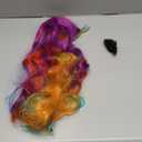 OYSRONG Women Long 27.56''/70cm Rainbow Curly Wig, Colorful Wavy Cosplay Heat Resistant Wig