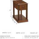 Signature Design by Ashley Breegin Chair Side End Table, 1 Drawer, 1 Fixed Shelf, Veneers, Wood, 13.13" W x 22.13" D x 23" H, Brown