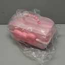 Hair Accessories Organizer for Girls Headbands, Clips, Ties Baby Girl Supplies, Lockable Three-layer Folding Craft Organizers and Storage Plastic Jewelry Box,10.8 * 5.9 * 5.7in (Pink)