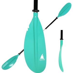 Kayak Paddle - Adjustable 2 Pieces Aluminum Alloy Shaft with Glass Fiber Blade for Surfing,Oar Fishing Easy Packable Travel (86"-1 paddle, Mint Green)