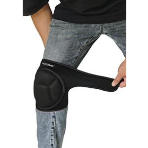 MUZEEMOU Knee Pad for Gardening,Flooring - Thick EVA Foam Cushion, Non-Slip Silicone & Adjustable Straps (M), Breathable Unisex Garden Kneeling Pad with Extended Comfort, 1 pcs M