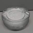 WUWEOT 8 Pack Glass Dessert Plates, 7.5" Clear Salad and Appetizer Plates, Snack Fruit Dinner Serveware, Dishwasher Safe