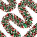 70 Ft Christmas Tinsel Garland Metallic Tinsel Twist Garland Glitter Christmas Tree Hanging Decorations New Year Party Birthday Holiday Indoor Outdoor Supplies (Mix 1)