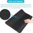 Nuanchu 6 Pack Urinal Mats for Men Bathroom Commercial Floor Mats Pads, Non-Slip Splash Water Absorption Toilet Bulk Washable for Men's Bathroom Restroom, 17.3" x 22" (Grey)