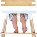 Nibble and Rest Woodsi Footsi Highchair Footrest for IKEA Antilop, Bamboo Wooden Footrest, Height Adjustable, High Chair Accessories,Suitable Footstool with Rounded Corners