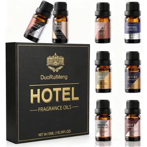 Hotel Diffuser Oil Gift Set - Inspired by 5-Star Hotel Scents - My Way,Ritz - C,Westin White Tea,Baccarat,Four Seasons,Hilton,Beachfront Villa,Paris Coast, Fragrance Oil Set