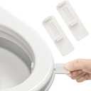 4 x Toilet Seat Handle Lifter  No Touch Toilet Lid Lifter Clip, Easy-Lift Toilet Seat Opener, Hygienic Plastic Toilet Tab for Bathroom, Kids, Adults  2-Pack White
