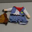 NACOCO Cowboy Costume with Hat for Cat and Small Dog - Halloween Clothes (Large) Blue (Large (Pack of 1))