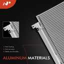 A-Premium Air Conditioning A/C Condenser Compatible with Subaru B9 Tribeca 2006-2007 3.0L, Tribeca 2008-2014 3.6L, Replace# 73210XA00A
