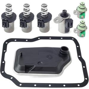 4F27E Transmission Shift Solenoid Filter Kit Replacement for Ford Focus Transit Connect 2000-2013 for Mazda 3 5 6 Protege 1999-2010, Replace XS4Z7A098AB FN01-21-500