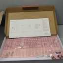 MEETION Ergonomic Keyboard and Mouse, 2.4G USB Wireless Split Keyboard with Soft Palm Rest, 4 DPI Adjustable Vertical Mouse, Full Size Rechargeable Windows/Mac/Computer/Laptop, Pink