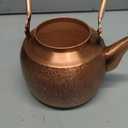 Handmade Large Hammer Copper Pot Kettle Stovetop Teapot 1.5mm Thick Pure Red Copper Handmade, 1700 ml - 2.42bl