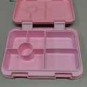 Bento Lunch Box for Kids, 6 Compartments BPA Free, Dishwasher Safe Back to School Snack Bento Lunch Containers Boxes, Ideal Portion Sizes for On-the-Go Meal, Ages 3+, School, Pink