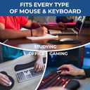 Everlasting Comfort Ergonomic Mouse Pad and Keyboard Wrist Rest for Computer Keyboard  Memory Foam Mouse Pad Set with Wrist Support for Comfort, Extended Typing Sessions