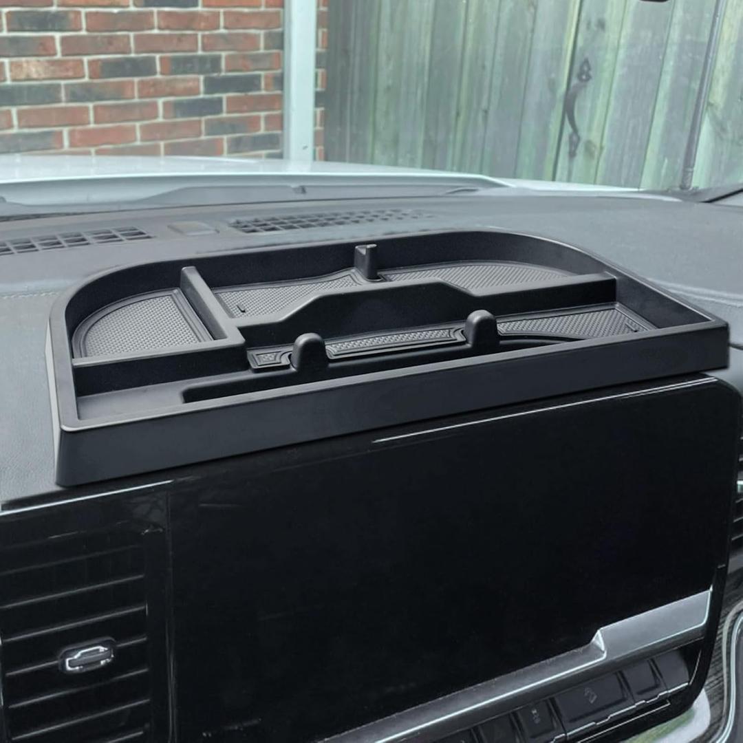 EDBETOS Center Console Dashboard Organizer Compatible with 2022-2024 2025 Chevy Silverado/GMC Sierra 1500,(24-25) 2500HD/3500HD Accessories Dash Storage Insert Tray, Fit 13.4-inch Screen Only