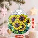 Stained Glass Ornament, Christmas Ornaments for Tree, Hanging Ornaments for Home Decor & Christmas Tree Decorations  Exquisite Holiday Ornament, Gifts & Holiday Present (Sunflowers)